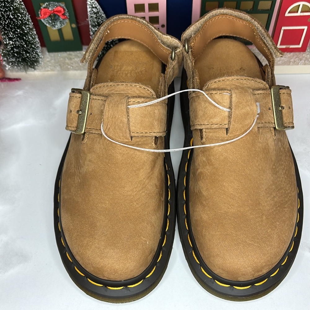 Dr. Martens Jorge II Slingbacks Mule Sandal Suede Brown Light Sand Women's 5 NEW - Picture 3 of 9